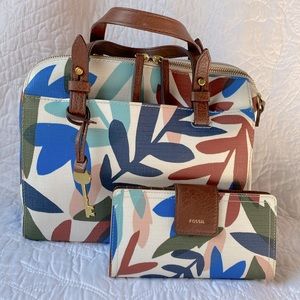Fossil Key Handbag and Wallet EUC